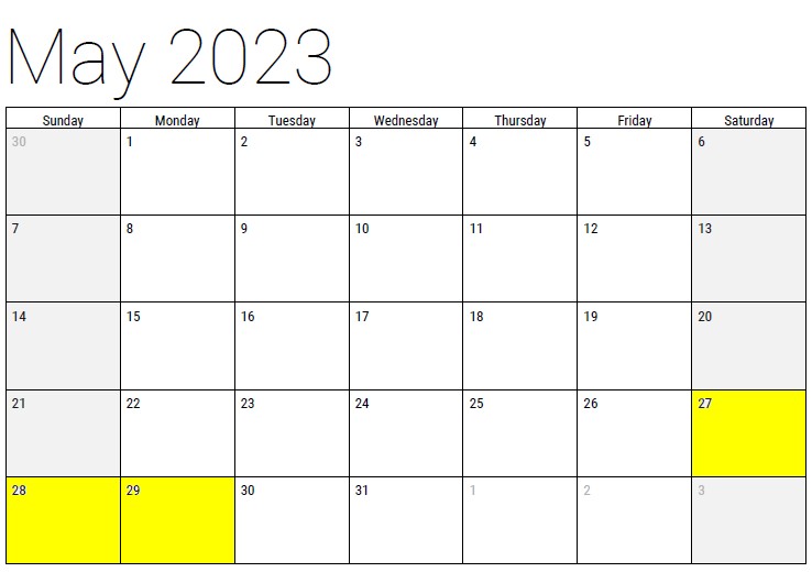 Shady Hollow Flea Market - 2023 Calendar!
